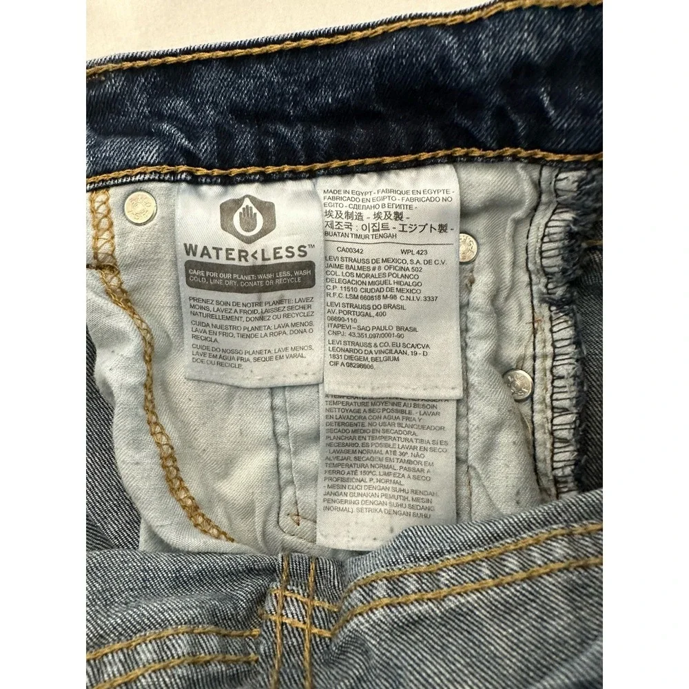 Levis 505 Jeans Mens 30x32 29x30Blue Regular Fit Straight Med Wash Denim Stretch
